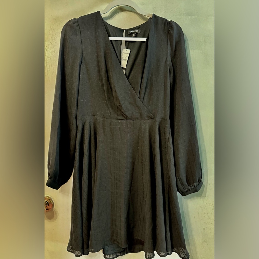 Express Black Long Sleeve Dress